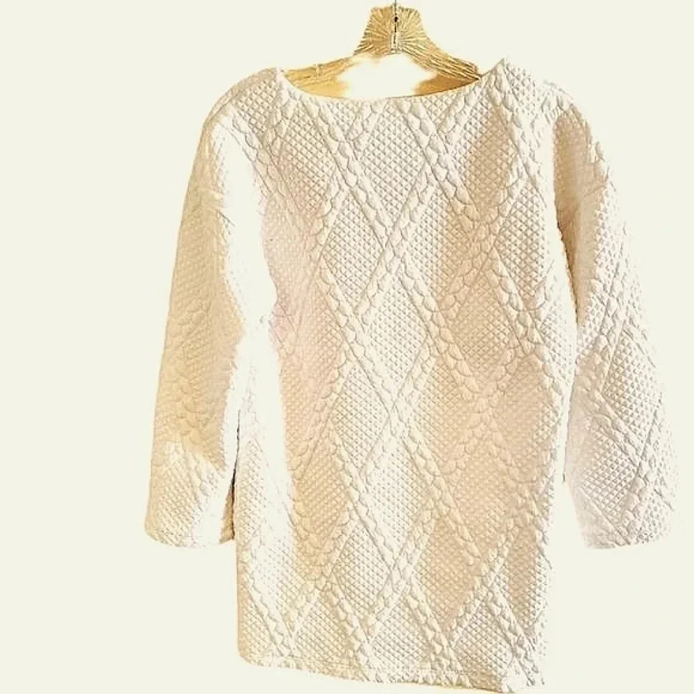 ACHEILRY unique textured sweatshirt with multiple weave patterns Size Small